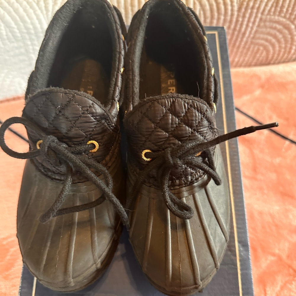 Sperry Topslider Duckling Matte Black Size 5.5 - image 1